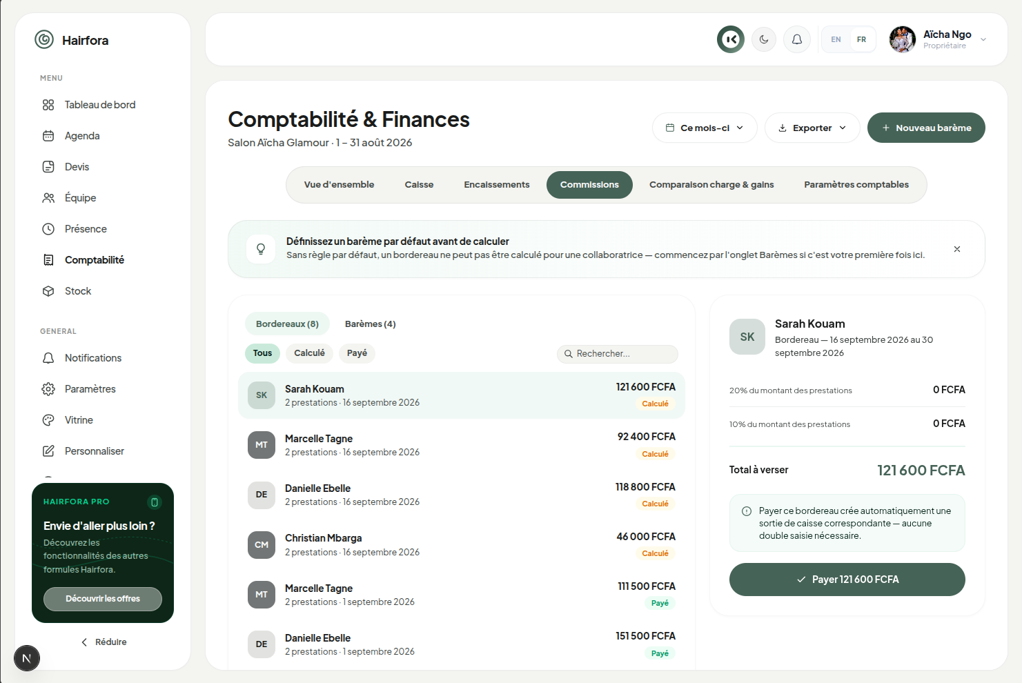 Automated Commission Statements