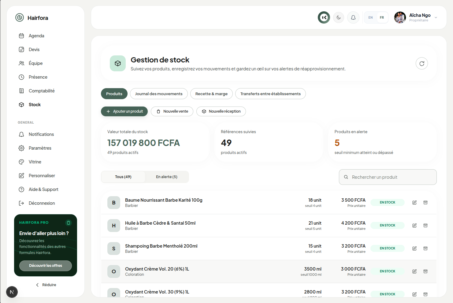 Product Tracking & Reorder Alerts